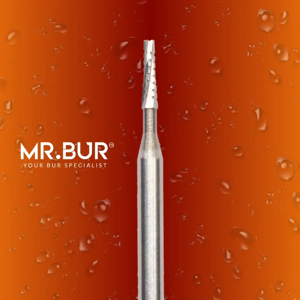 FG CARBIDE TAPER FLAT END CROSS CUT 