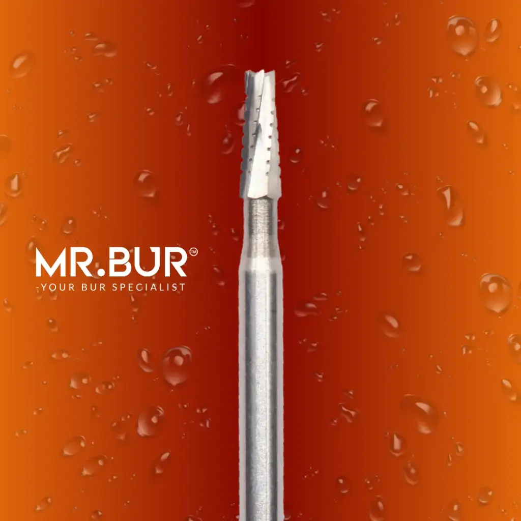 FG CARBIDE TAPER FLAT END CROSS CUT 