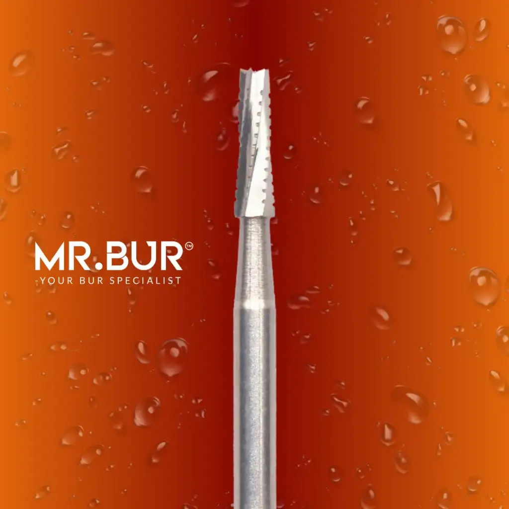 FG CARBIDE TAPER FLAT END CROSS CUT 