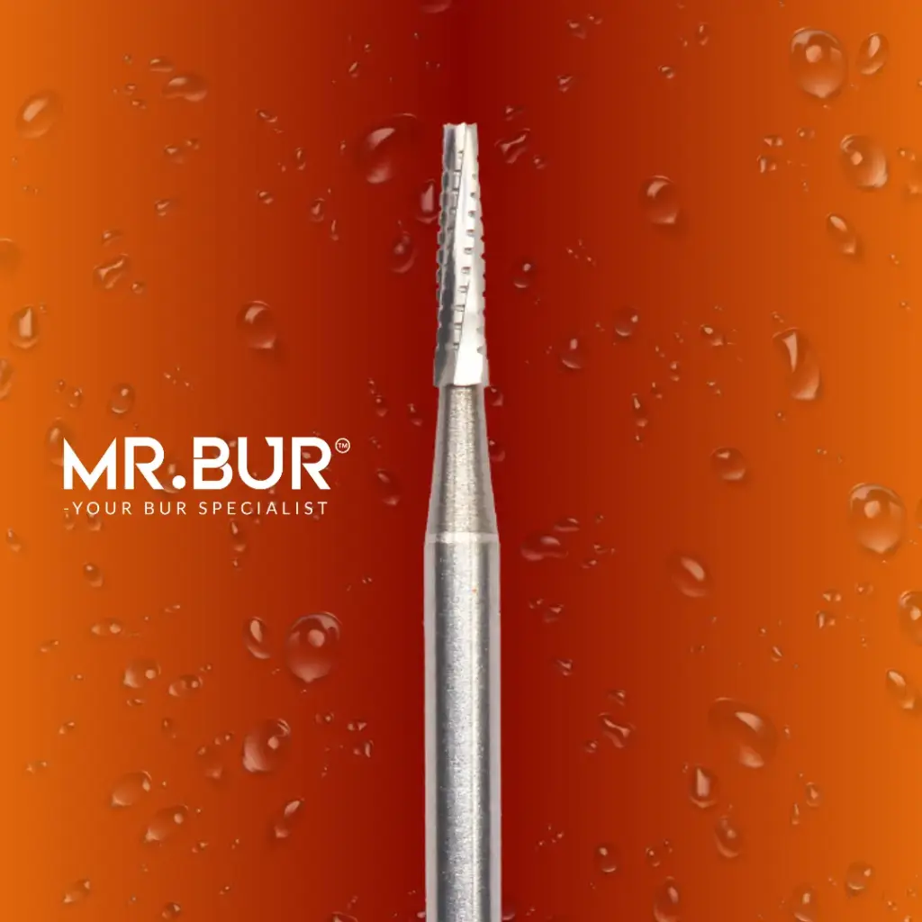 FG CARBIDE TAPER FLAT END CROSS CUT 