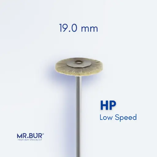 [01G19] LAB POLISHING BRUSH WHEEL SHAPE (WHITE GOAT HAIR)