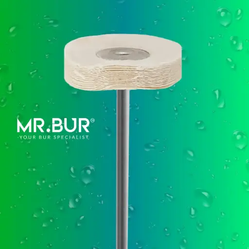 [01Q22] LAB POLISHING BRUSH WHEEL SHAPE (WHITE CLOTH)